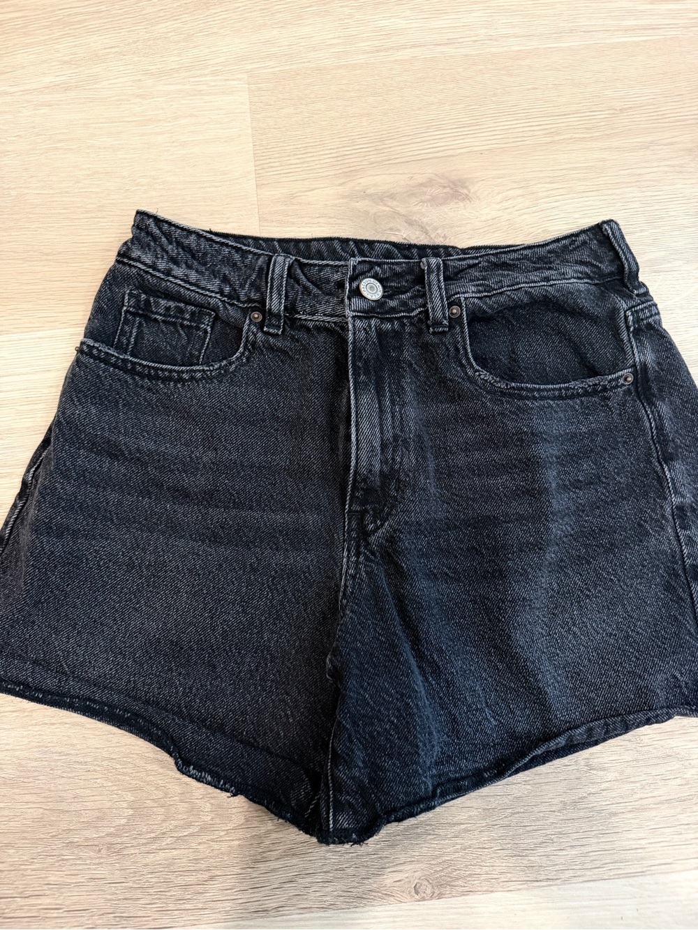 PacSun Black High-Rise Denim Jean Shorts